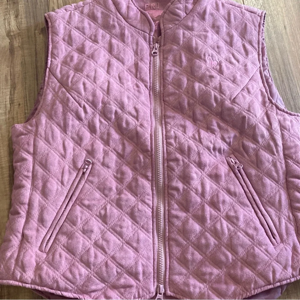 Prestige Riding Image Pink Zip Up Womens Quilted Equestrian Riding Vest Size XL - Picture 2 of 10